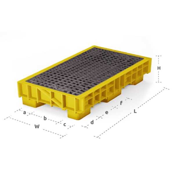 Estiba plástica antiderrame 90 Lts