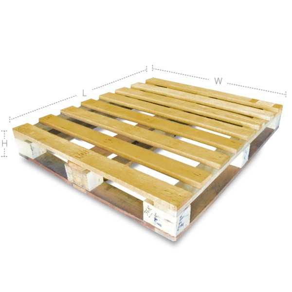 Estiba tacos madera pino 121cm x 94cm x 15cm