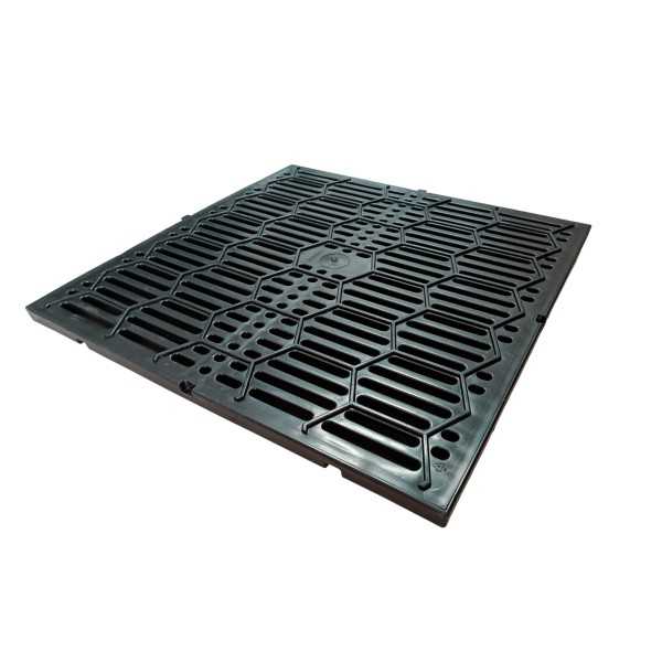 Piso plástico tipo pesado hexagonal 60 x 60 x 2,5 cm