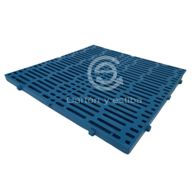 Piso plástico tipo liviano azul 60 cm x 60 cm x 2,5 cm